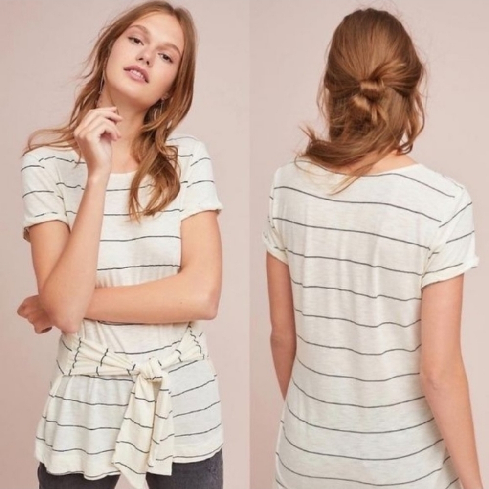 T.la Anthropologie Annabelle Tie Waist Top